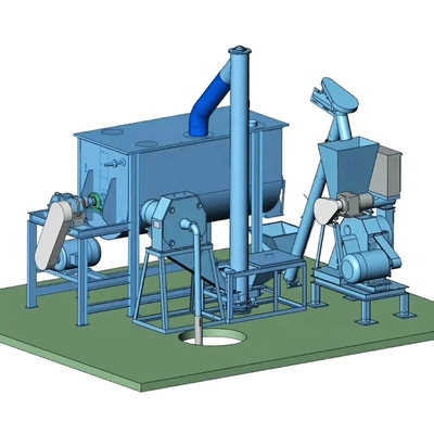18TPH Animal Feed Production Line Ring Die Feed Pellet Production Machine